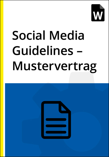 Grafik: Social Media Guidelines - Mustervertrag