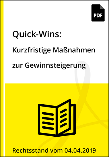 NWB, NWB Verlag, Quick-Wins, Gewinnsteigerung