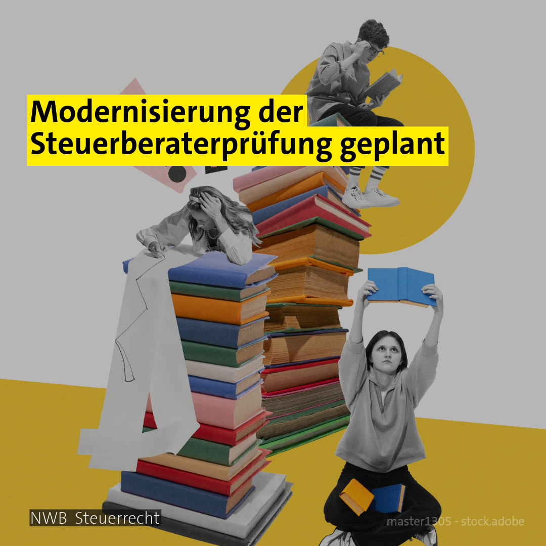 Viele Bücher und Menschen, dir lesen und darauf sitzen - Thema: Modernisierung der StB-Prüfung