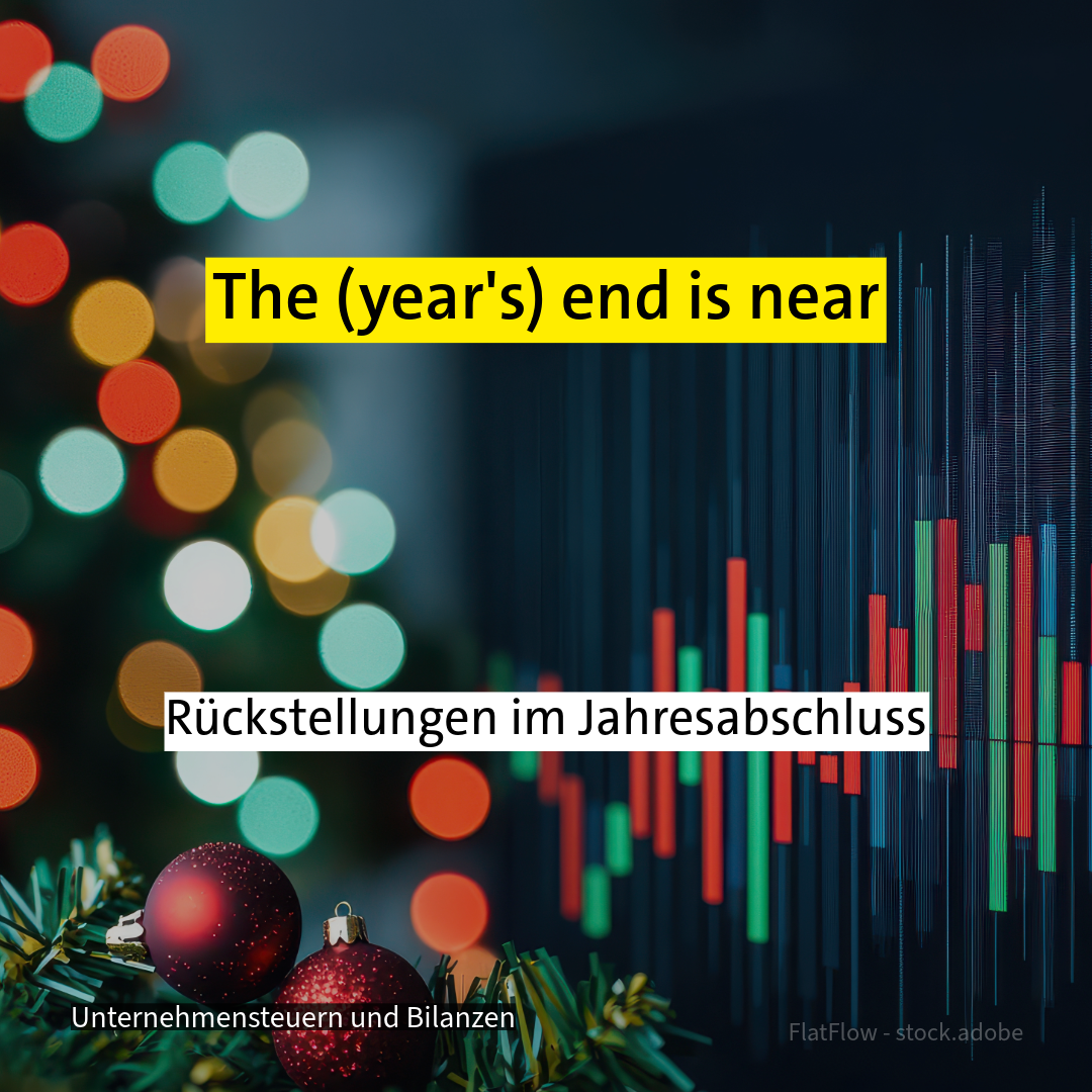 Weihnachtsbaum und Grafen - Thema: Jahresabschluss