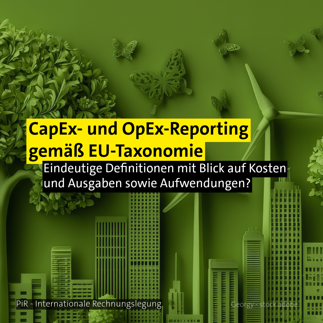 Grüne Stadt - Thema: CapEx- und OpEx-Reporting