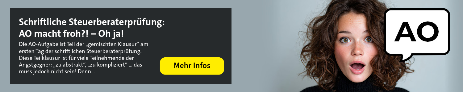 Lockige Frau schreit AO - Thema: Schriftliche StB-Prüfung