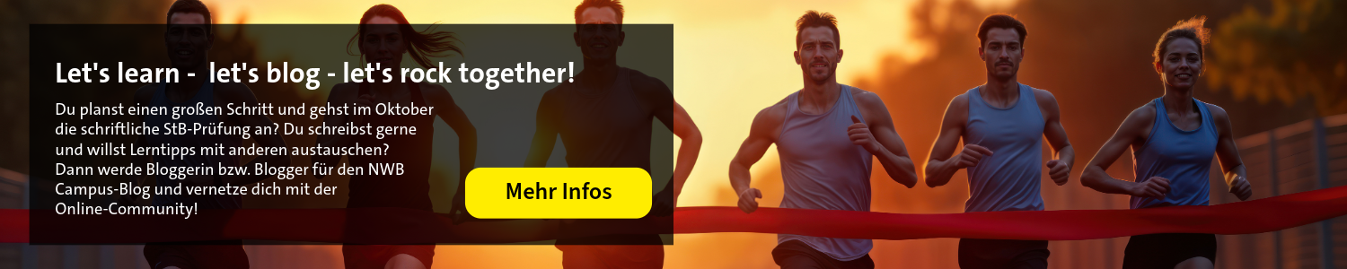 Läufer an Ziellinie - Thema: NWB Campus-Blog