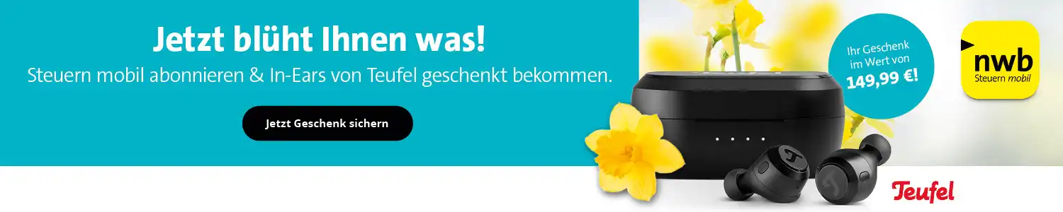 Kopfhörer und Narzissen - Frühlingsangebot von NWB