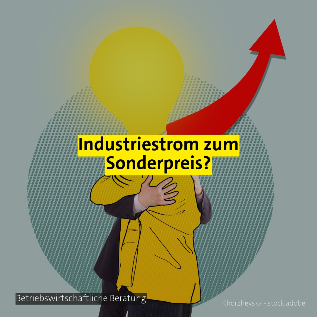 Mann mit Glühbirnenkopf umarmt einen anderen im Comicstil - Thema: Industriestrom