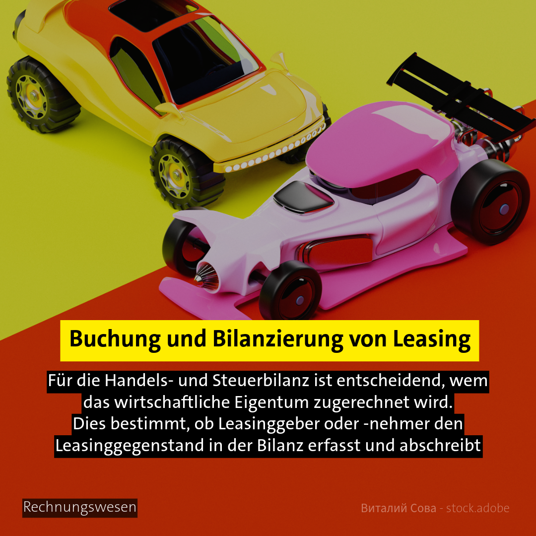 Spielzeugautos - Thema: Bilanzierung von Leasing
