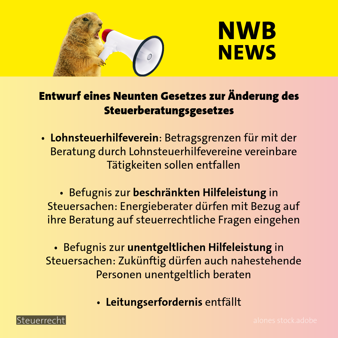 NWB News Steuerberatungsgesetz